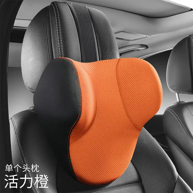 Memory Cotton Neck Pillow Car Seat Pillow Support Auto Lumbar Cushion Comfortable and Breathable Car Headrest Lumbar Support