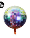 5 Pcs 22 Inch 4D Disco Retro Rock Ballroom Metal Balloons Wedding Birthday Decoration Baby Shower Helium Balloons Party Supplies