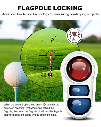 Golf Laser Rangefinder Distance Meter with Slope Compensation Monocular Telescope For Hunting Golf