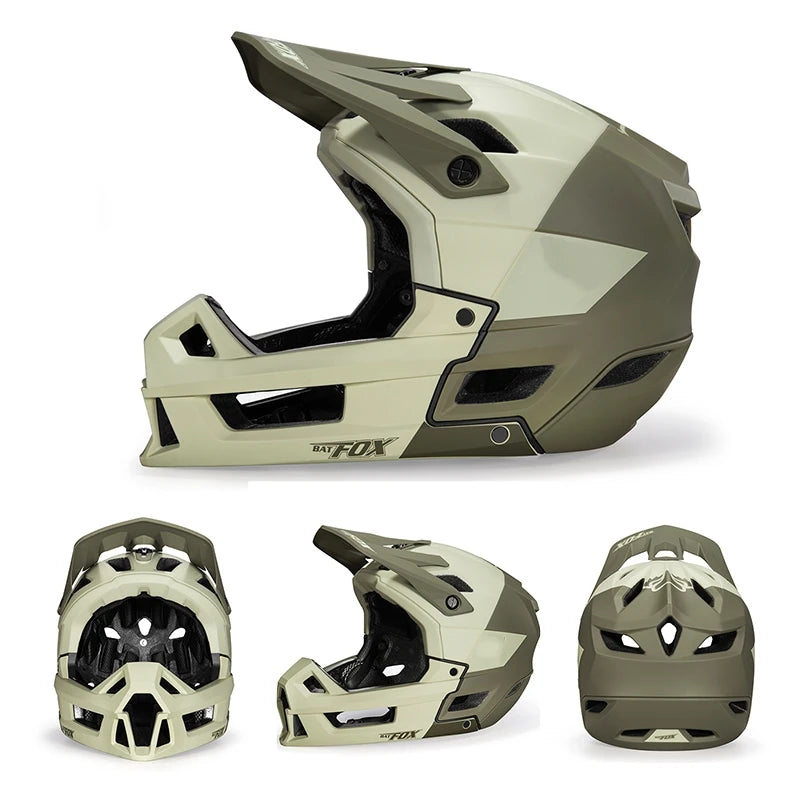 Off Road Full Face Mountain Bike Helmet With Adjustable Visor