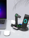 5 In 1 Wireless Charger Stand Pad For iPhone 15 14 13 Apple Watch Airpods Desk Phone Chargers Fast Charging Dock Station
