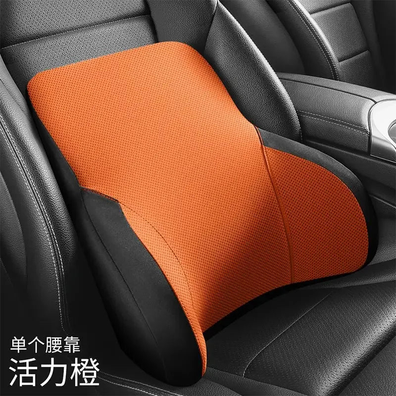 Memory Cotton Neck Pillow Car Seat Pillow Support Auto Lumbar Cushion Comfortable and Breathable Car Headrest Lumbar Support