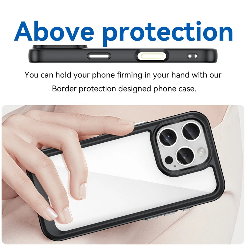 For iPhone 16 Pro Case Luxury Transparent Silicone For iPhone 16 Pro Case Phone Protector Cover for iPhone 16 Pro Cover