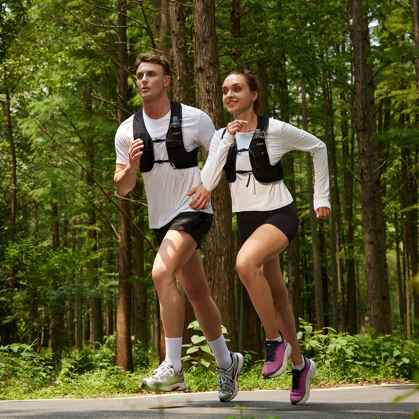 Trail Running Vest Ultra Lightweight Hydration Pack Breathable Functional Pack for Marathon Cycling Hiking