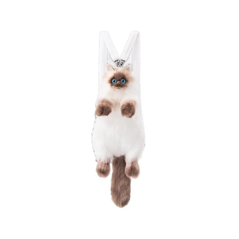 Kawaii Siamese Cat Plush Backpack Soft Shoulder Bag
