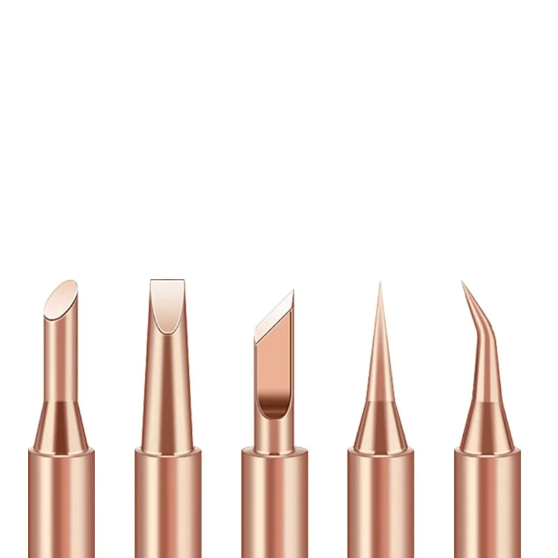10Pcs Soldering Iron Tip Pure Copper 900M Soldering Iron Head Set Inside Hot Bare Copper Electric Soldering Iron Welding Tools