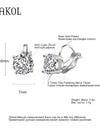 7mm Cubic Zirconia Round Piercing Clip Earrings for Women Fashion CZ Crystal Ear Cuffs