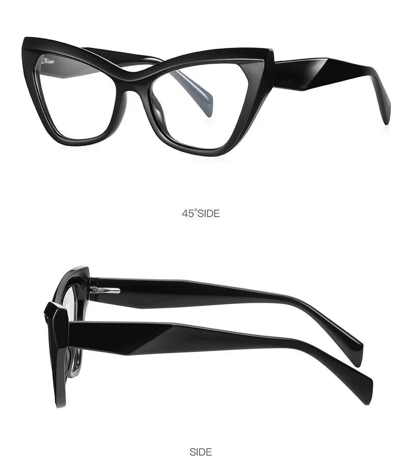 HONGMEI New Optical Prescription Computer Blue Blocking Eyeglasses Anti-Blue Light Cat-Eye Frames Customizable Reading Women