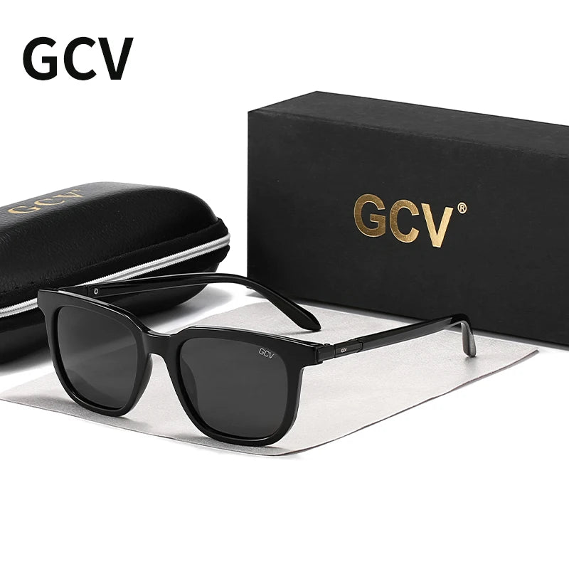 Cat Eye Square Acetate Polarized UV400 Fashion Sunglasses for Outdoor Driving Fishing Eyewear
