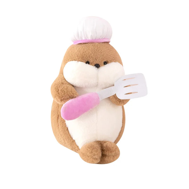 50cm Kawaii Plush Toy Stuffed Doll Anime Chef Seal Cute Large Animal Doll Kids Birthday Gift for Children Plushie Toy