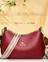 Cowhide Crossbody Bag  Straps Tote Lady Shoulder Bags Leather Messenger Bag