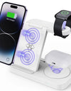 4 In 1 Wireless Charger Stand For iPhone 15 14 13 12 Samsung S23 S22 Ultra Note Galaxy Watch Foldable Fast Charging Station Dock