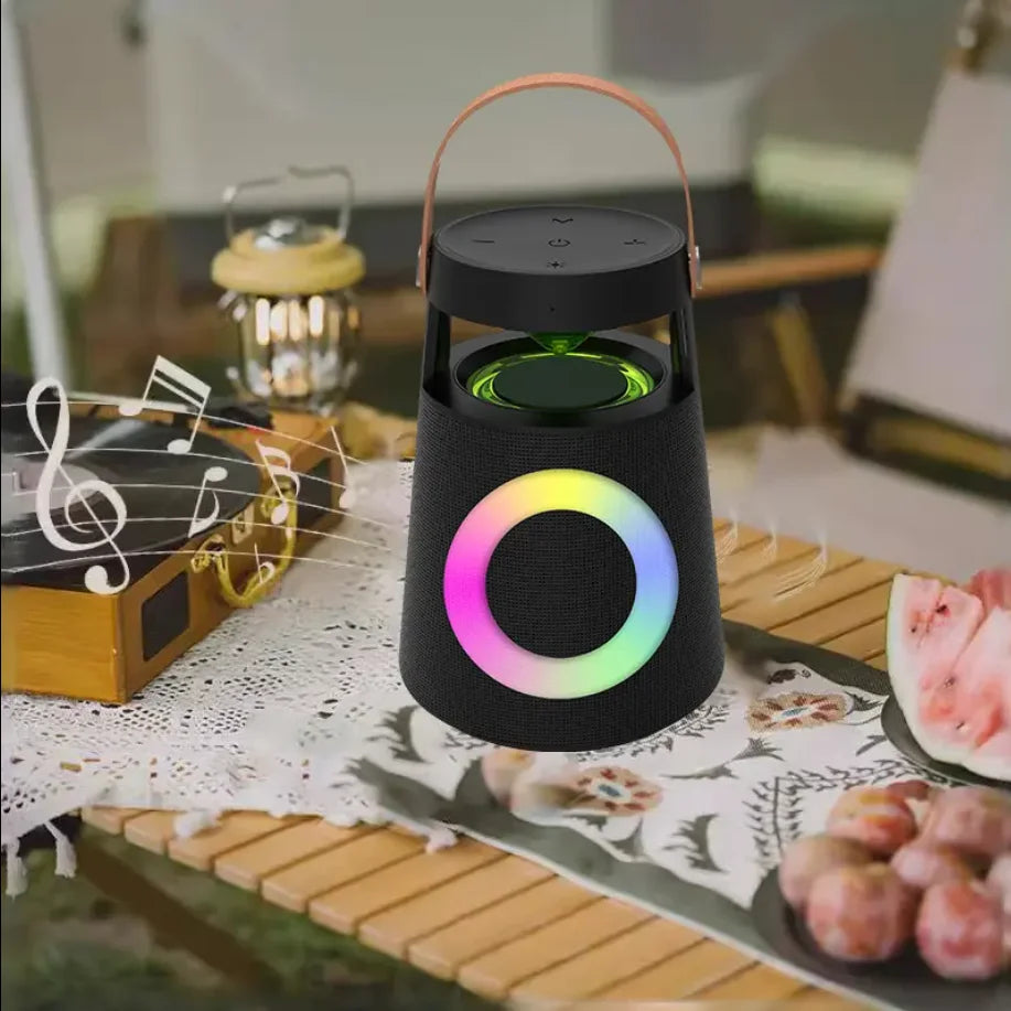 Wireless Bluetooth Speaker Outdoor Portable Camping RGB Color Light Rechargeable Wireless Speaker Home Party Music Player