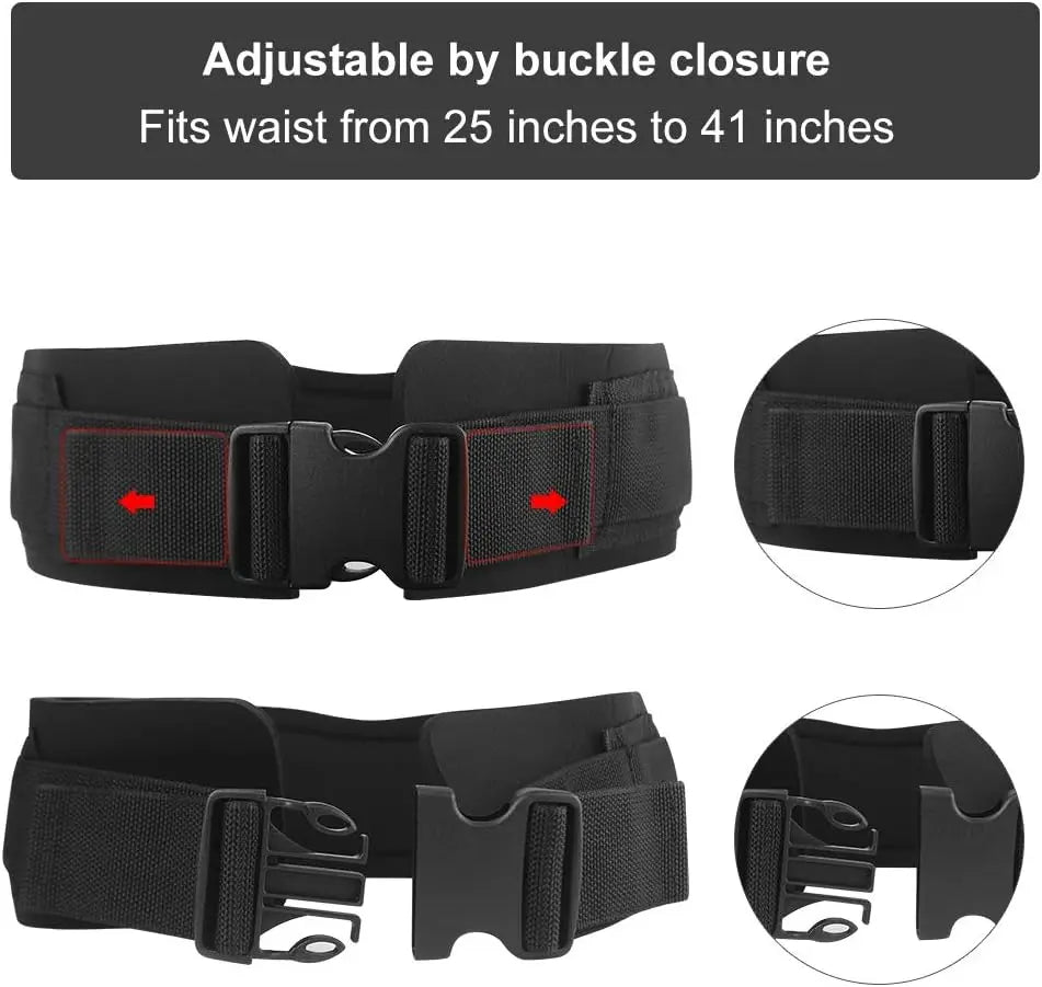 Waist Belt Neoprene Padded Gym Pulley Strap with Rings for Cable Machines Fitness Exercise Speed Agility Resistance Training