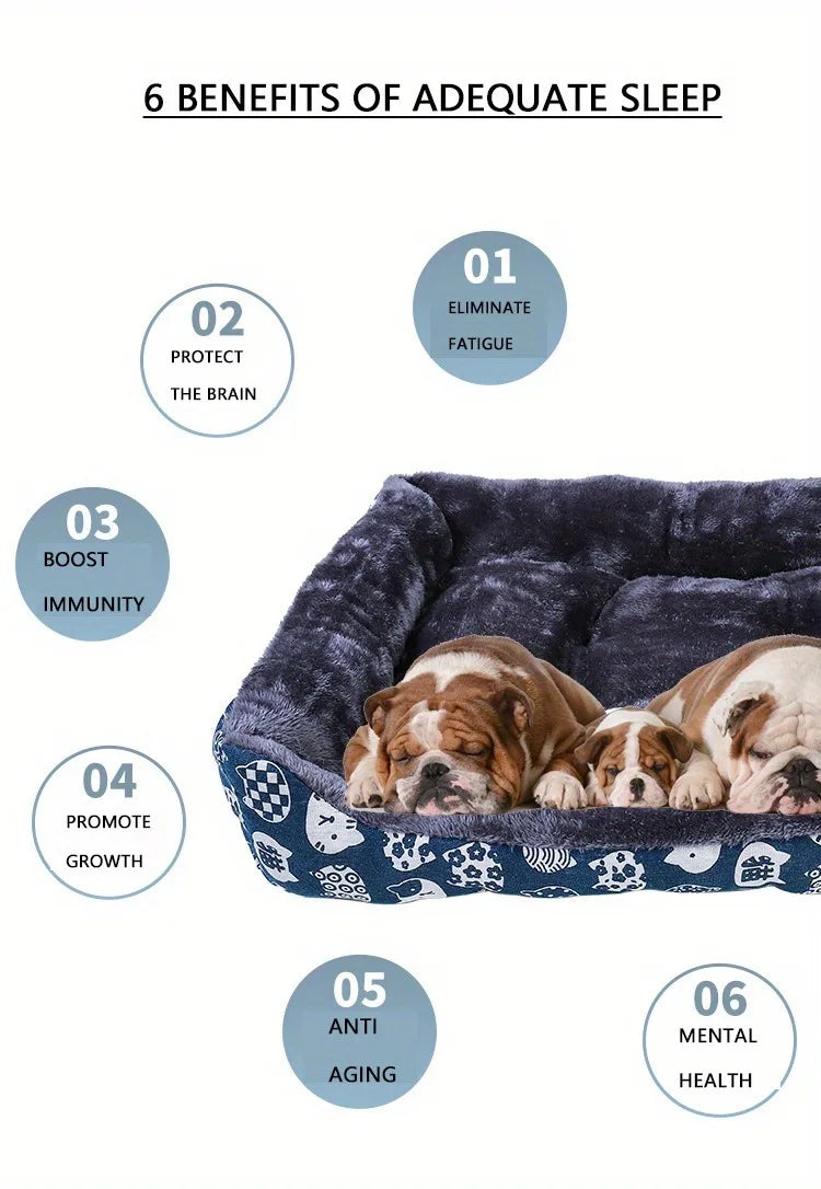 Printed Winter Pet Bed Sofa Mat for Dogs and Cats
