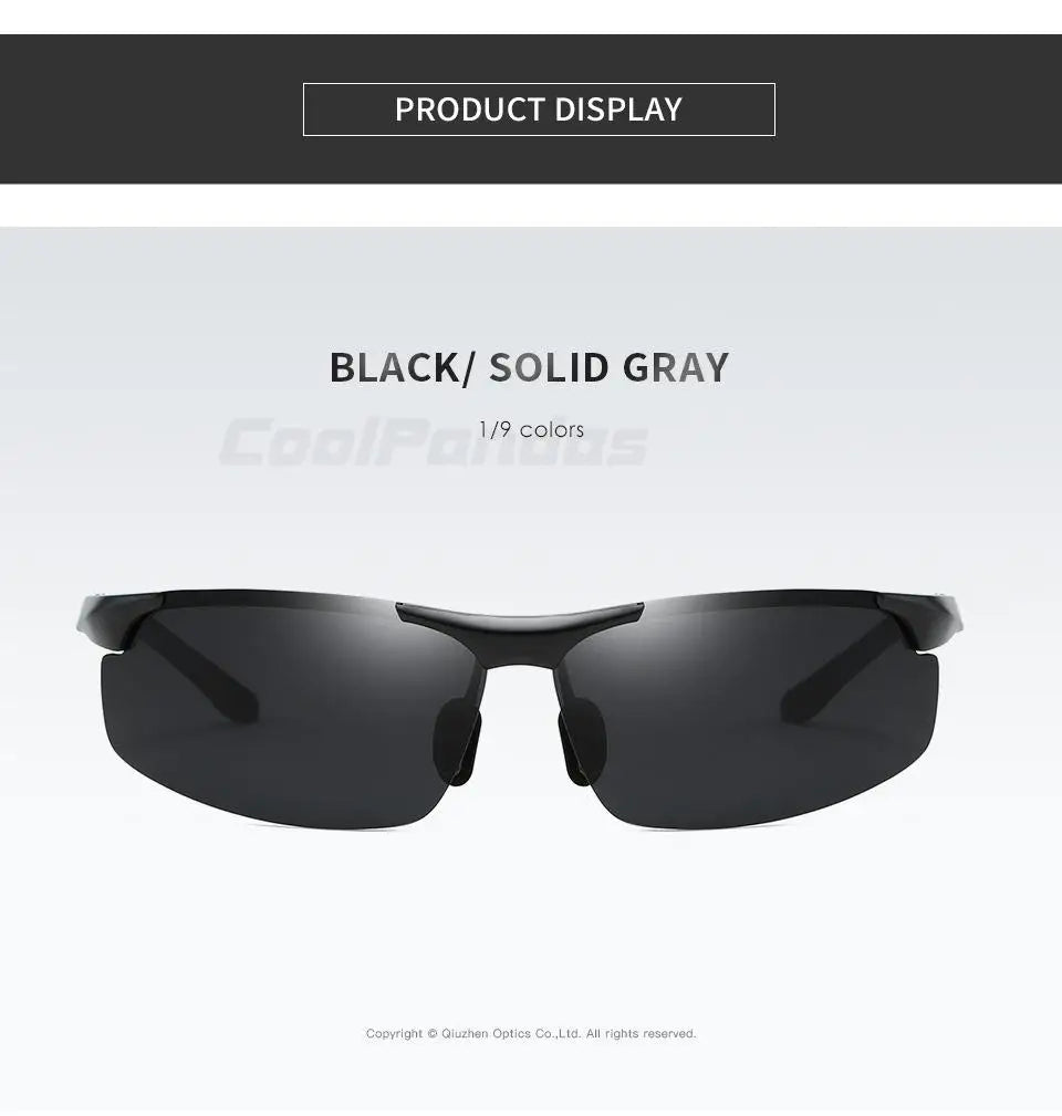 Aluminum Photochromic Polarized UV400 Mirror Driving Sunglasses for Men Women