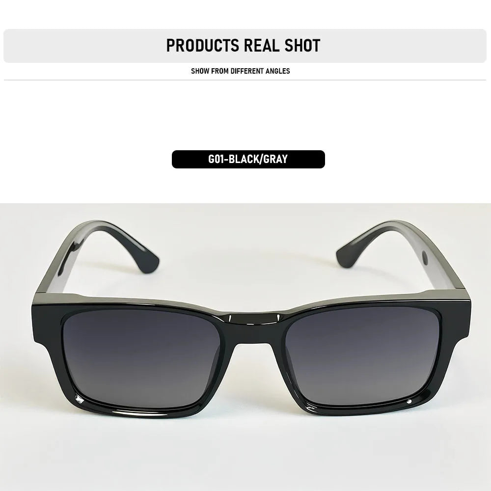 Vintage Square Sunglasses With Polarised Lenses