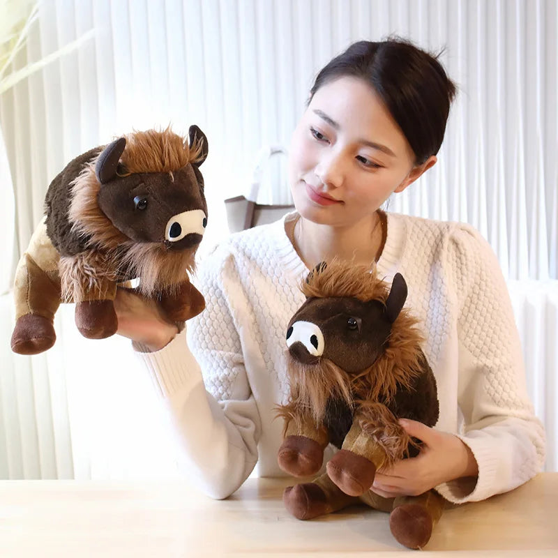 Lifelike Bull Buffalo Cow Bison Plush Stuffed Animal