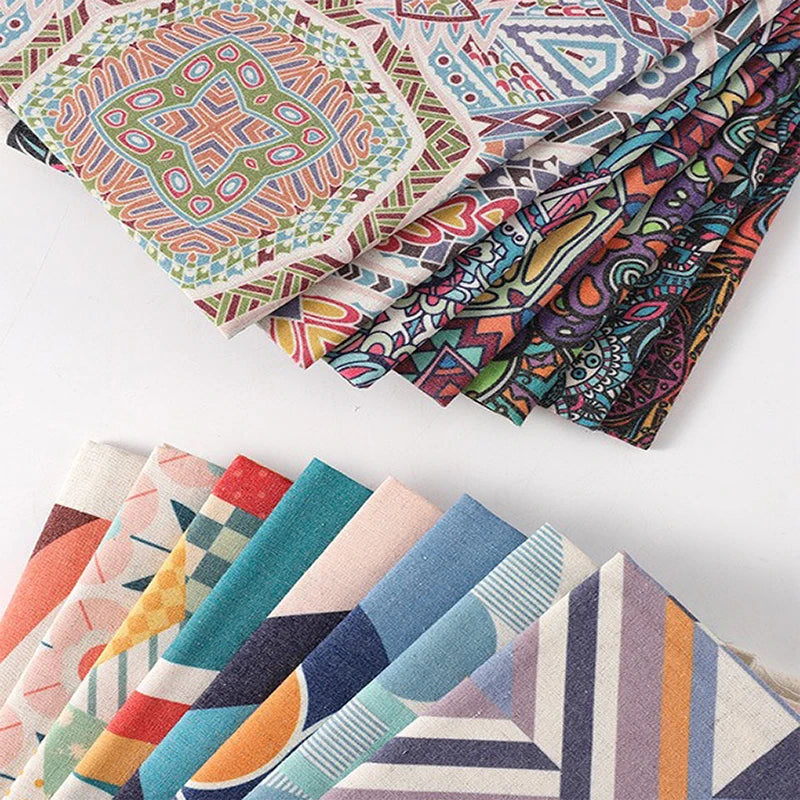 1/2/3/5M ethnic style linen canvas fabric for home textile DIY handmade sewing accessories sofa tablecloth by the meter