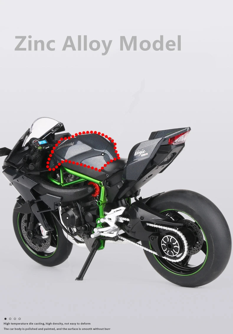 Diecast H2 H2R Racing Motorcycle Model 1 to 9 Scale