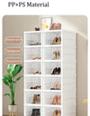 Shoe Organizer Foldable Plastic Shoe Storage Boxes for Sneakers Stackable Dustproof Transparent Cabinet Multi Layer Shoes Rack