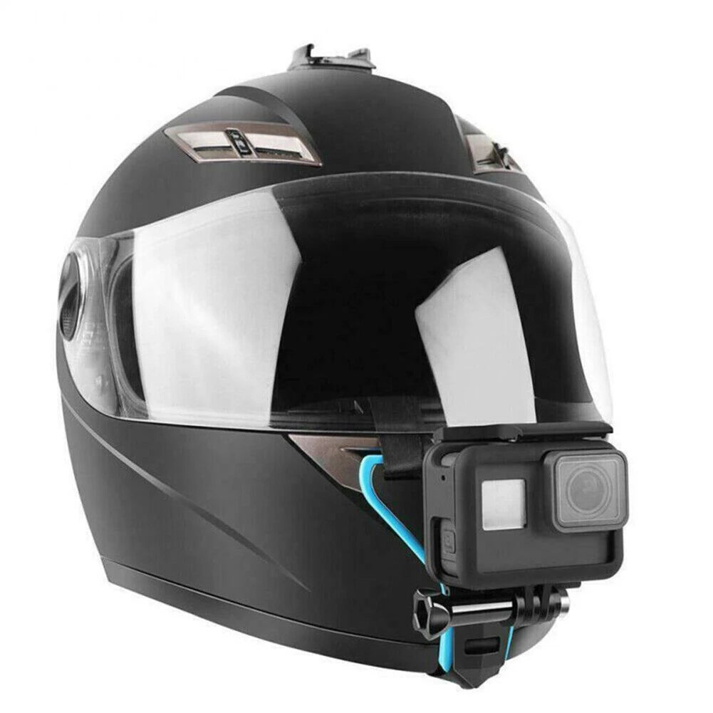 Motorcycle Helmet Chin Strap Mount Adjustable Action Camera Holder for Sports Recording