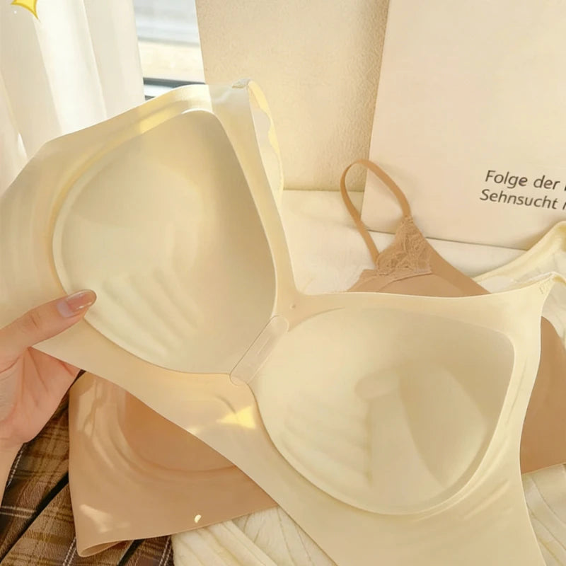 Womens Lace Wireless Push Up Bra