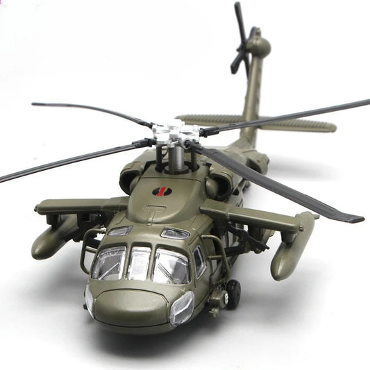 Black Hawk Armed Helicopter Diecast Alloy Model Metal Aircraft Ornament