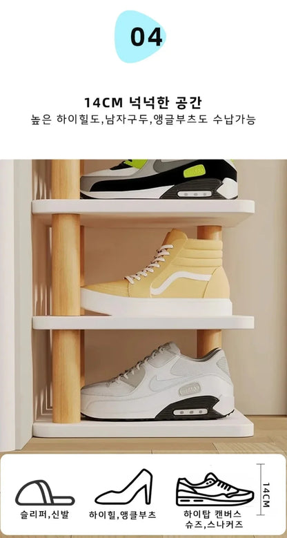 Wooden Multi-layer Shoe Rack Portable Shoe Cabinet Strong Load-bearing Capacit High-capacity Stable Durable Save Space Furniture