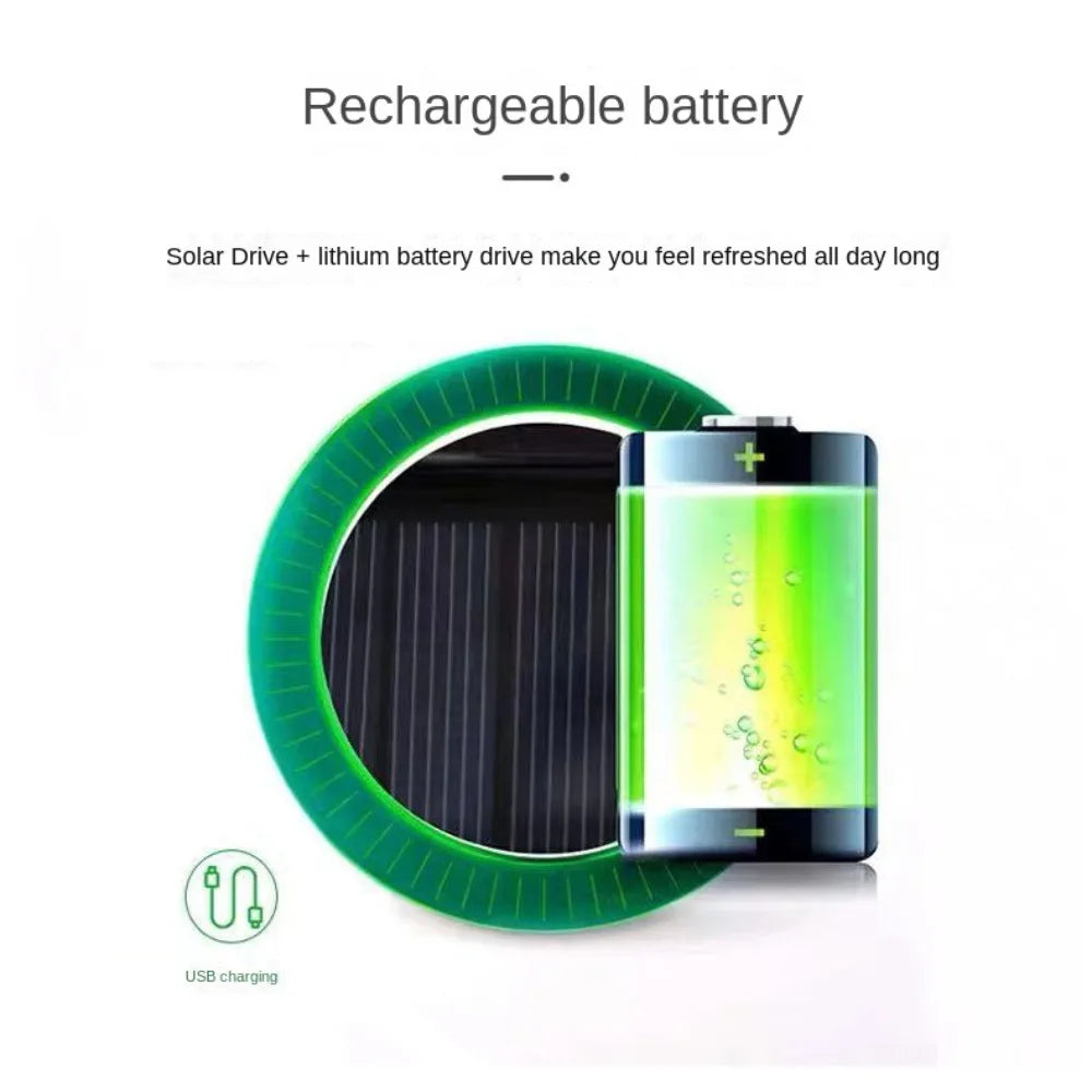 Solar Fan Baseball Cap With USB Charging