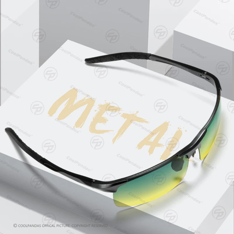 Aluminum Frame Photochromic Polarized UV400 Day Night Driving Safety Sunglasses for Men