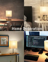 USB Dimmable Japanese Fabric Retro Desktop Table Lamp, Bedside Light  Bedroom Creative Decorative Lamp Reading Books Lighting