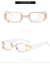 Sunglasses Fashion Rectangle Mens Womens Steampunk Sunglasses UV400 Outdoor Riding Fishing Party Glasses