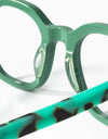 Small Size Retro Polygon Eyeglasses Green Luxury Acetate Eyewear Optical Prescription Frames