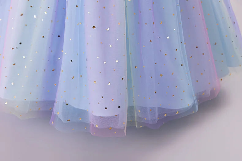 Princess Dress for Girls - Elegant Fluffy Tulle Ball Gown Birthday Party Dress School Performance Costume
