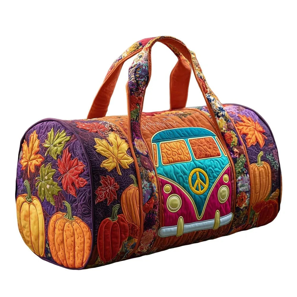 3D Printed Quilted Travel Duffle Bag Large Capacity Overnight Tote