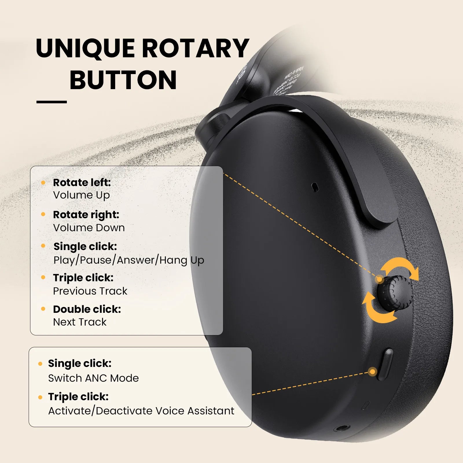 SuperEQ A200 ANC Wireless Bluetooth 5.4 Headphones Active Noise Canceling Over Ear Headset With ENC Mic Hi-Res Audio APP