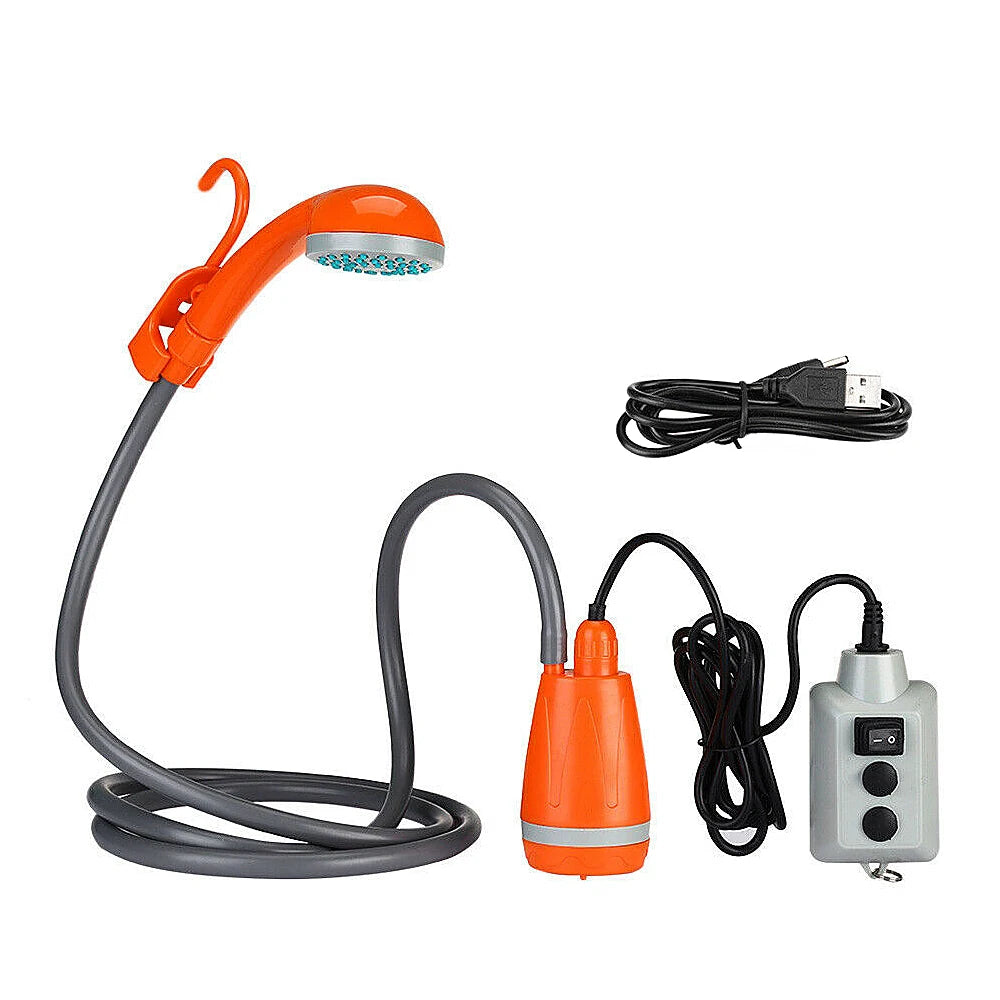 Rechargeable Portable Camping Shower Pump with Handheld Shower Head