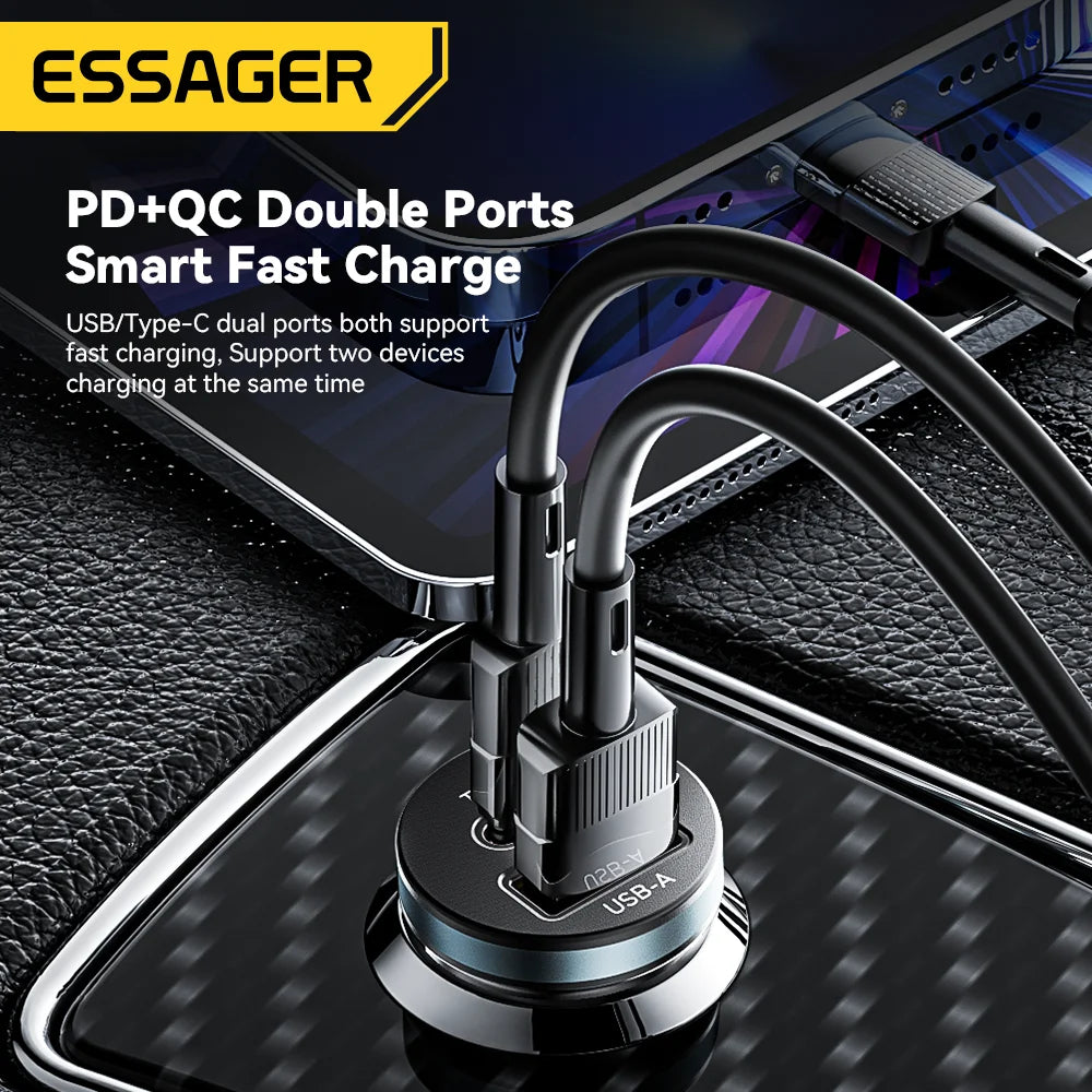 30W USB-C + USB-A Fast Car Charger (PD + QC 3.0)