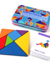 Colorful 3D Puzzle Wooden Toys High Quality Tangram Math Jigsaw Game Children Preschool Imagination Educational Toys for Kids