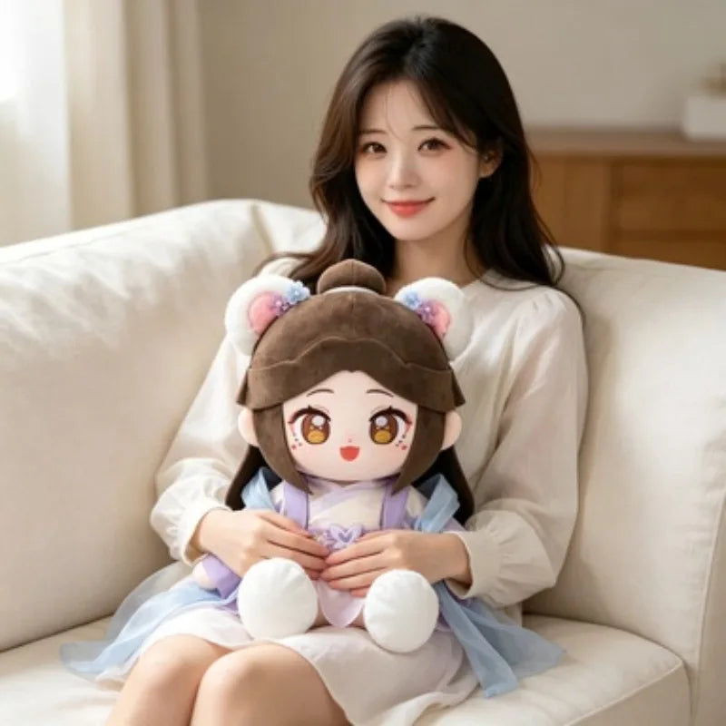Ancient Style Bear Ear Girl Plush Doll Soft Stuffed Toy