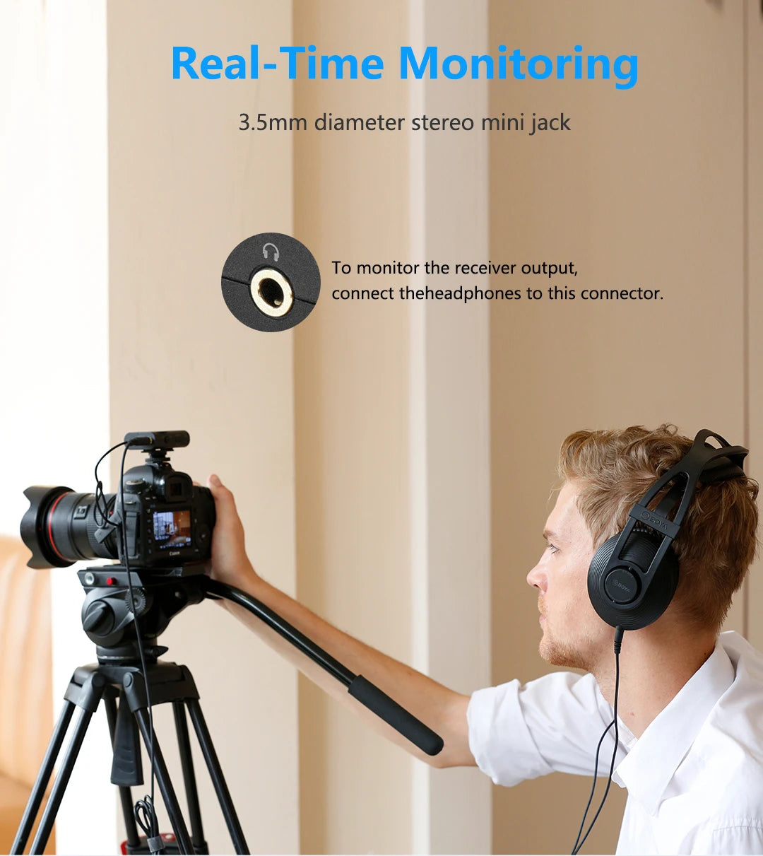 BY-WM4 PRO Wireless Lavalier Microphone for iPhone Android Smartphone DSLR Cameras Youtube Recording Live Streaming Vlog