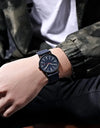 Men Business Leather Calendar Watch Men's Fake Three Eye Luminous Quartz