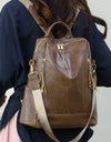 Multifunctional Large Capacity Backpacks High Quality Leather Luxury Designer Brand Women's Backpack
