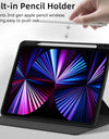 For Tablet iPad Pro 11 Case For Pro 12.9 Air 5 4 10.9 iPad 10th 7/8/9th Generation Mini 6 360° Rotatable Transparent Back Cover