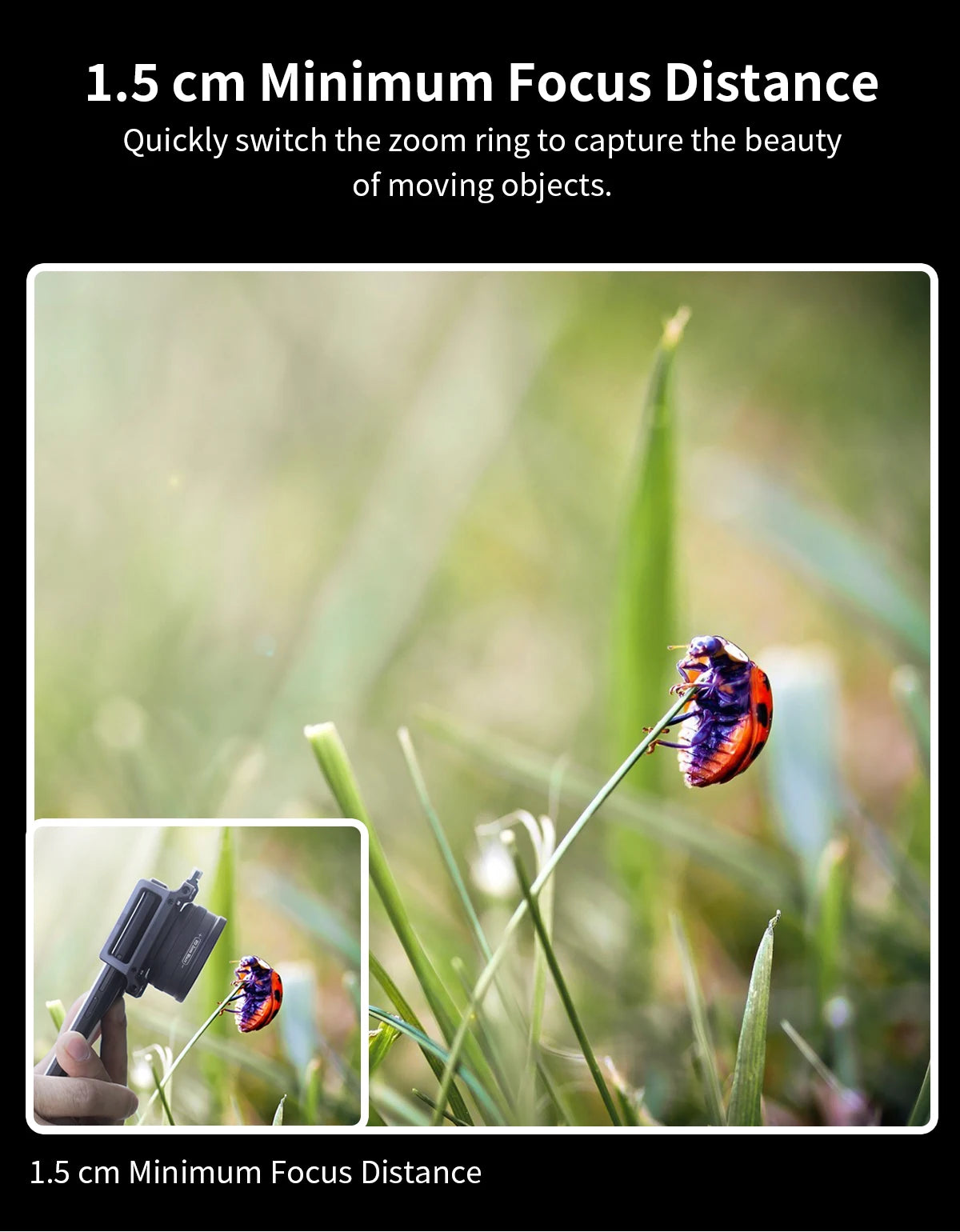 10X to 20X Zoom Macro Smartphone Lens with Universal Clip