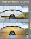 Photochromic Cycling Glasses MTB Adjustable Nose Support Myopia Frame Sports Sunglasses Men Women Eyewear Goggle