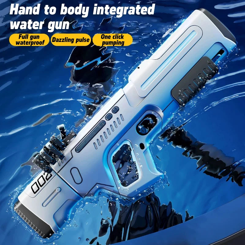 Fully Automatic Pulse Electric Water Gun with Fire Spray Effect Large Capacity Water Blaster