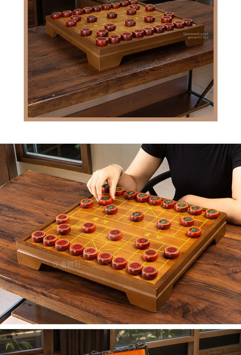 2 in 1 Wooden Chinese Chess & Go Board Game Set