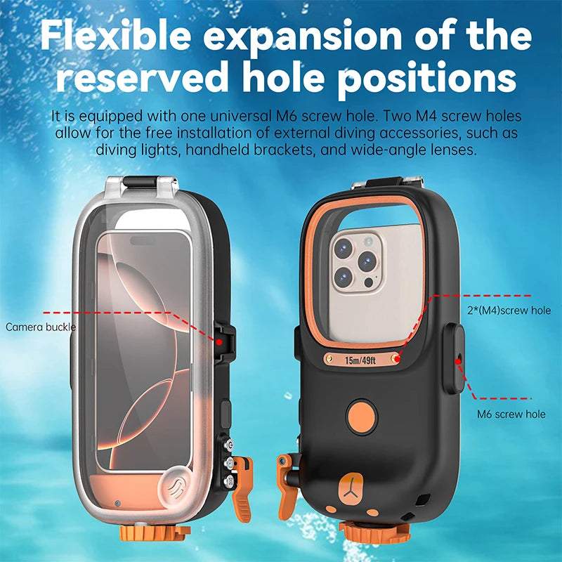 Newly upgraded 4rd generation diving Bluetooth remote control photography multicolor diving waterproof mobile phonecase